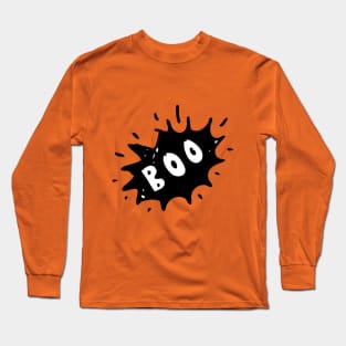 Scary Boo Ghost Halloween Long Sleeve T-Shirt